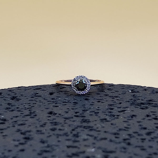 Anillo de Diamante negro