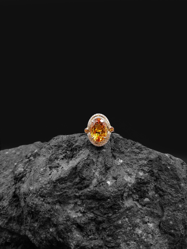 Anillo de citrina