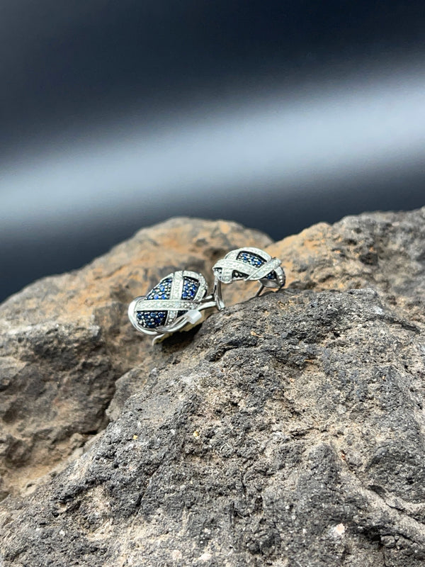 Aretes de Zafiro con diamantes