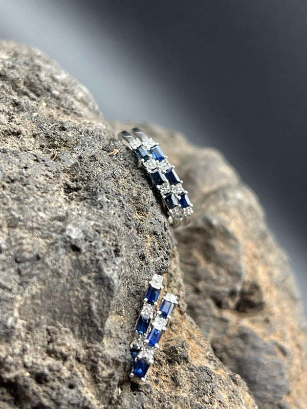 Juego de zafiros con diamantes