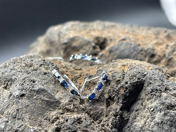 Juego de zafiros con diamantes